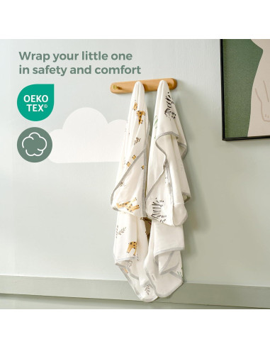 Toalla con Capucha para Bebé Momcozy 89x89 cm Suave y Absorbente