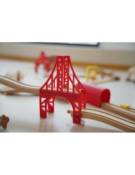 Puentes de tren de madera S.Z.S - 3 puentes colgantes y pistas
