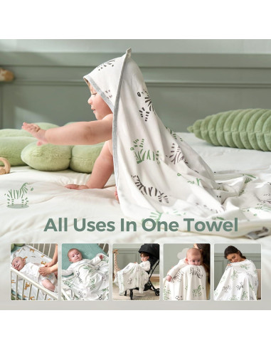 Toalla con Capucha para Bebé Momcozy 89x89 cm Suave y Absorbente