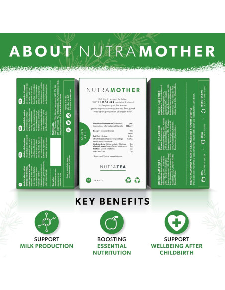 Té Herbal Nutra Tea para Lactancia - 20 Bolsitas - Aumenta Leche Materna Té Herbal Nutra Tea para Lactancia - 20 Bolsitas - Aumenta Leche Materna