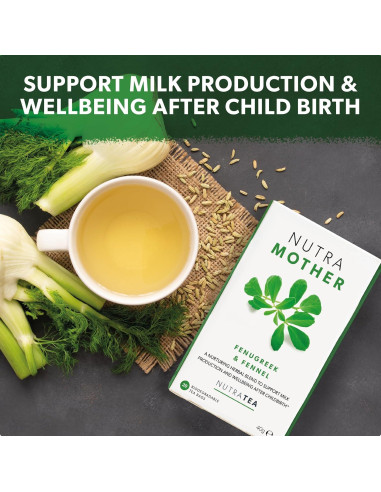 Té Herbal Nutra Tea para Lactancia - 20 Bolsitas - Aumenta Leche Materna