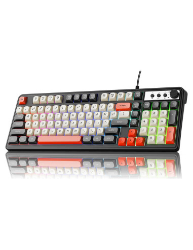 Teclado Gaming EWEADN G98 RGB con Cable, Membrana Silenciosa
