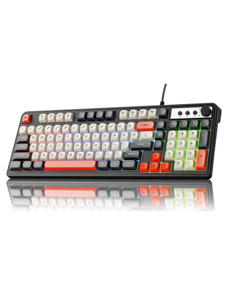 Teclado Gaming EWEADN G98 RGB con Cable, Membrana Silenciosa