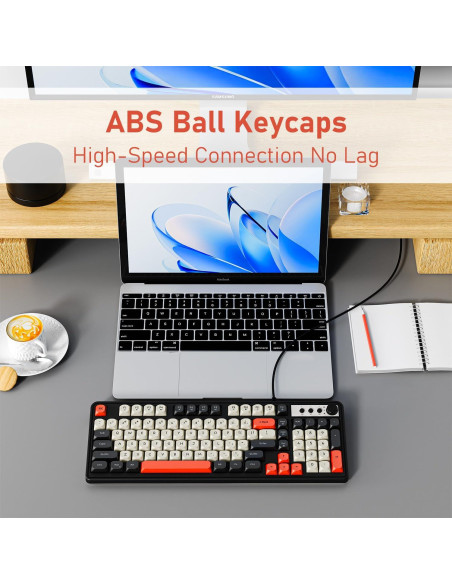 Teclado Gaming EWEADN G98 RGB con Cable, Membrana Silenciosa