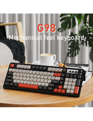 Teclado Gaming EWEADN G98 RGB con Cable, Membrana Silenciosa