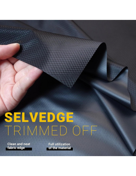 Tela Nylon Ripstop EMMA KITES 1 Yarda 100% Impermeable Negro