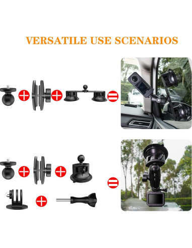 Soporte de Coche con Succión KOQEIEY para Insta360 X5 X4 X3
