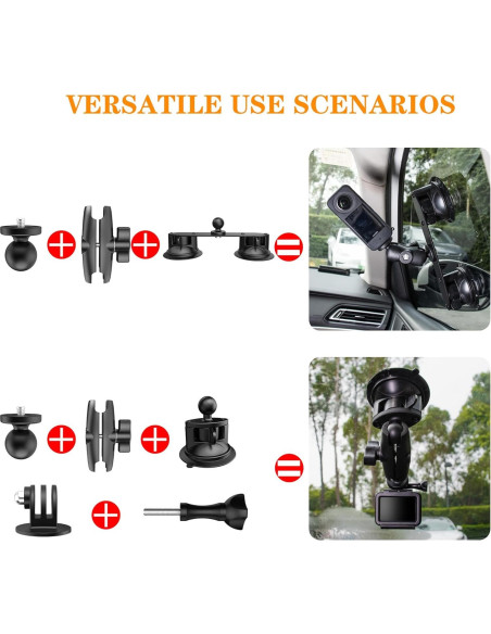 Soporte de Coche con Succión KOQEIEY para Insta360 X5 X4 X3
