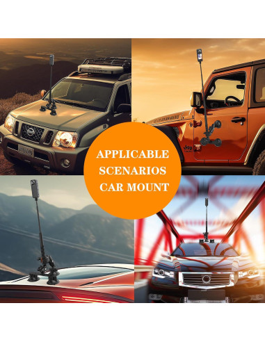 Soporte de Coche con Succión KOQEIEY para Insta360 X5 X4 X3