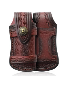 Funda de Cuchillo Plegable Omesio de Cuero Marrón 11.51 cm