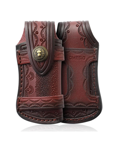 Funda de Cuchillo Plegable Omesio de Cuero Marrón 11.51 cm