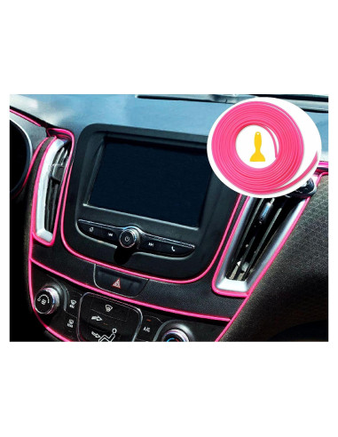 Moldura Decorativa Interior Auto TIKUN TECH Rosa 3.05m