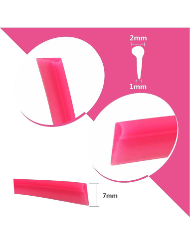 Moldura Decorativa Interior Auto TIKUN TECH Rosa 3.05m
