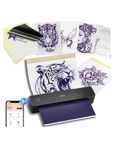 Impresora de Plantillas de Tatuaje PRT MT660 Inalámbrica 10 Hojas