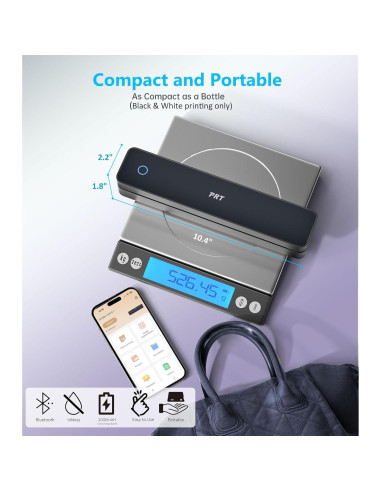 Impresora de Plantillas de Tatuaje PRT MT660 Inalámbrica 10 Hojas