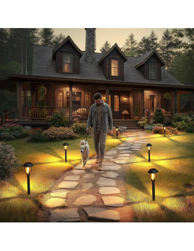 Paquete de 12 Luces Solares ILANCK 3000K para Jardín