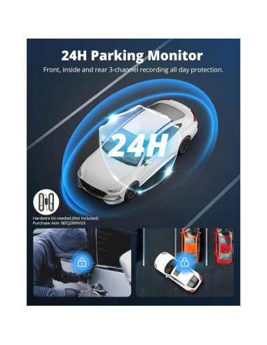 Cámara de tablero Kingslim O3 Pro 2.5K con WiFi y 64GB