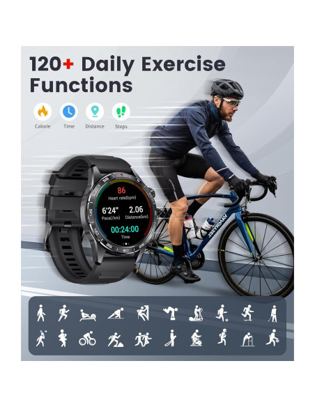 Reloj Inteligente SUNKTA 1.43" AMOLED IP68 Fitness Hombre