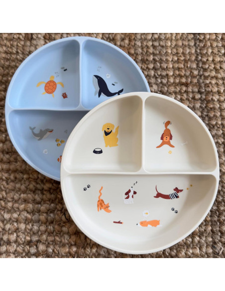 Plato de Silicona Antideslizante Studio Merveille Beige 18.4cm