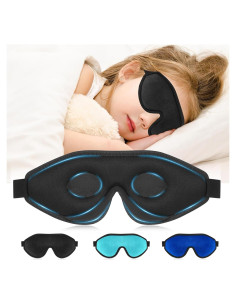 Máscara de Sueño 3D Coume para Niños Ajustable - Negro