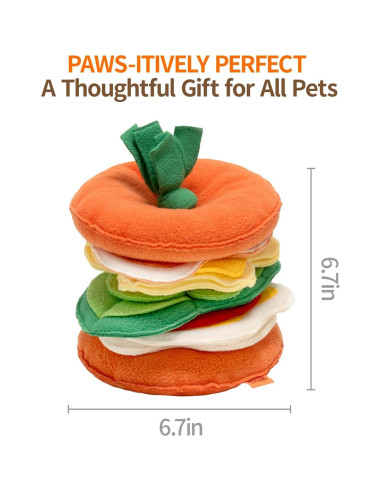Juguete de Olfateo para Perros MEWOOFUN Hamburguesa 17cm