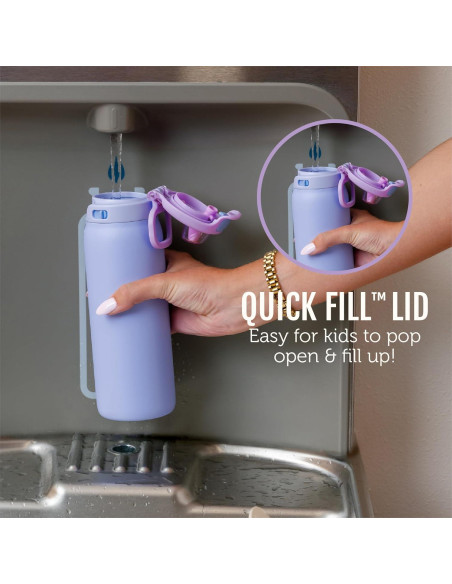 Botella de Agua Ello Kids Pop & Fill 532ml Acero Inoxidable