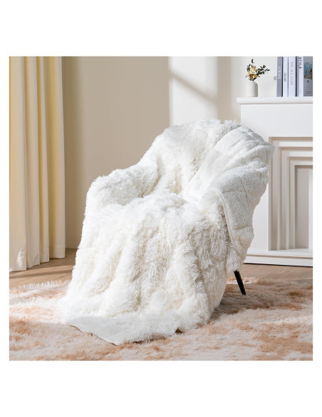 Manta con peso Topblan 5.4kg 122x183cm Crema Sherpa