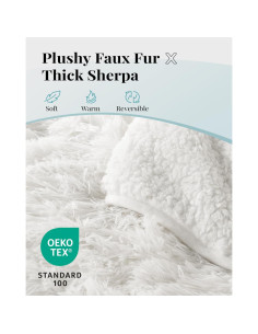 Manta con peso Topblan 5.4kg 122x183cm Crema Sherpa 2