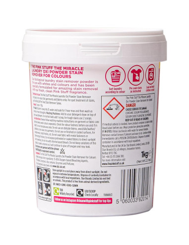 Quitamanchas en Polvo Oxi Stardrops Rosa 1kg para Ropa de Color