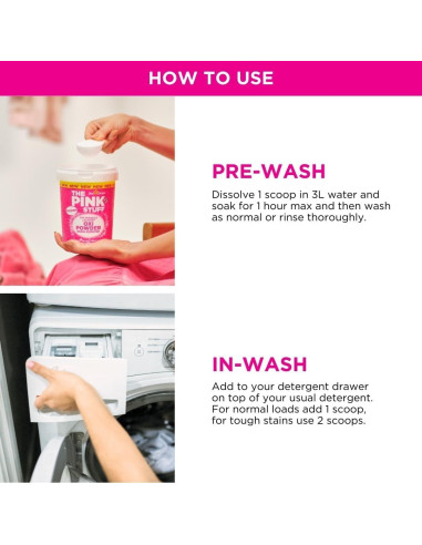 Quitamanchas en Polvo Oxi Stardrops Rosa 1kg para Ropa de Color