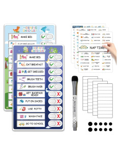Gráfico de Rutina 2 en 1 Mejorado CustomMaster para Niños