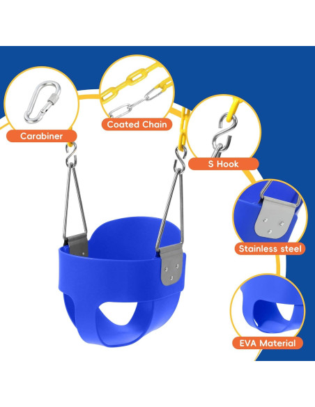 Columpio para Niños Toma Me Lejos - Asiento Cubo Alto Azul