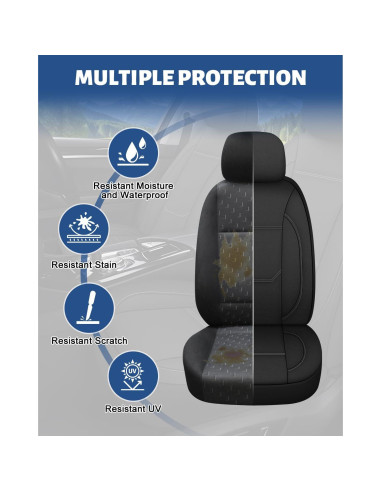 Fundas de Asiento de Coche Impermeables Sino Salected 2 Pcs