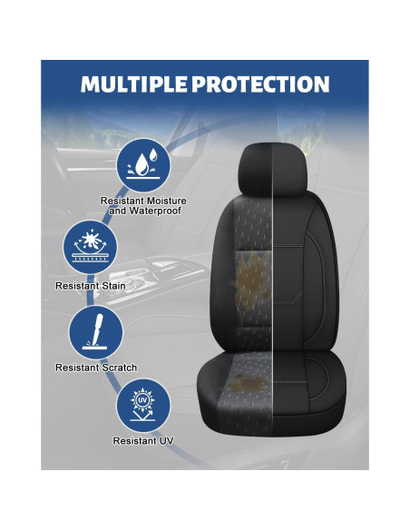 Fundas de Asiento de Coche Impermeables Sino Salected 2 Pcs