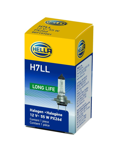 Bombilla Halógena Hella H7LL Larga Vida 12V 55W Paquete de 2