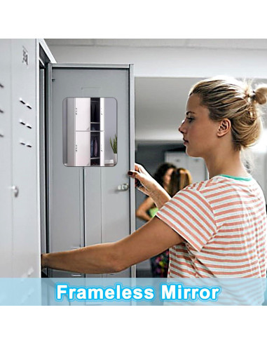 Espejo Magnético Acrílico Irrompible Tooackl 2 Pcs 10x15 cm