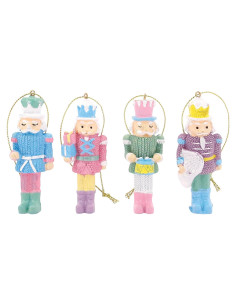 Set 4 Adornos Cascanueces de Madera Naimo 8 cm Colorido