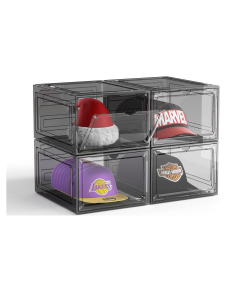 Caja Organizadora de Gorras ZHAIXIAONIAN 4 Piezas Transparente Caja Organizadora de Gorras ZHAIXIAONIAN 4 Piezas Transparente