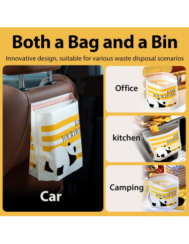 30 Bolsas de Basura Portátiles Adhesivas Yantai 24.89x11.68cm