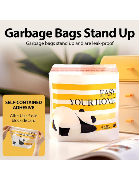 30 Bolsas de Basura Portátiles Adhesivas Yantai 24.89x11.68cm