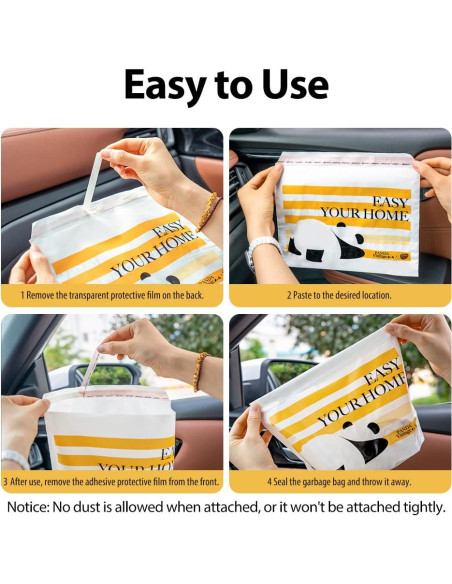 30 Bolsas de Basura Portátiles Adhesivas Yantai 24.89x11.68cm