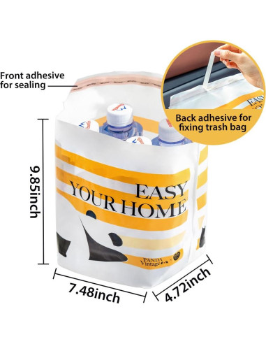30 Bolsas de Basura Portátiles Adhesivas Yantai 24.89x11.68cm