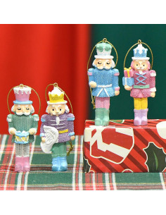 Set 4 Adornos Cascanueces de Madera Naimo 8 cm Colorido 2