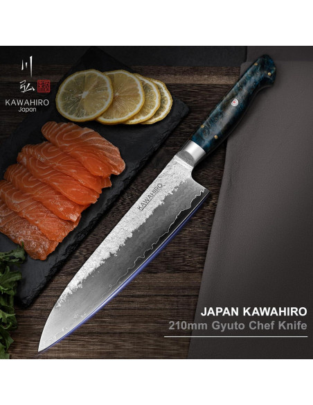 Cuchillo de Chef Japonés KAWAHIRO Gyuto 21 cm Acero SG2