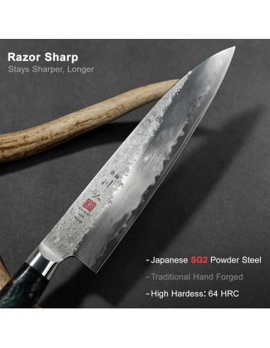 Cuchillo de Chef Japonés KAWAHIRO Gyuto 21 cm Acero SG2