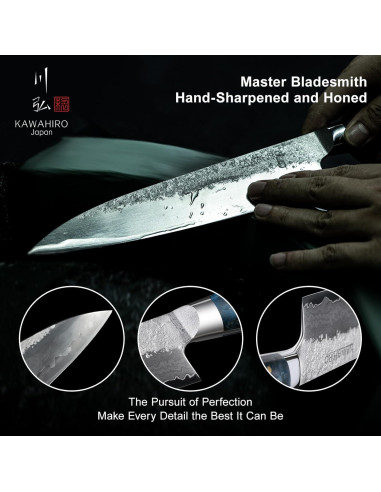 Cuchillo de Chef Japonés KAWAHIRO Gyuto 21 cm Acero SG2