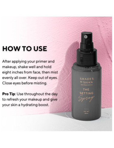 Spray Fijador Shades by Shan 80ml Vegano Sin Alcohol