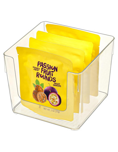 Contenedor Organizador de Snacks ZEXALOR Cubo Transparente 17.5 cm