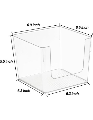 Contenedor Organizador de Snacks ZEXALOR Cubo Transparente 17.5 cm