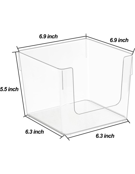 Contenedor Organizador de Snacks ZEXALOR Cubo Transparente 17.5 cm
